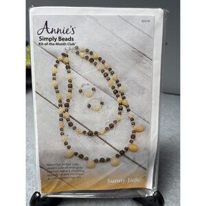 Sunny Jade Double-Strand Necklace Hoop Earrings Kit Annies Simply Beads